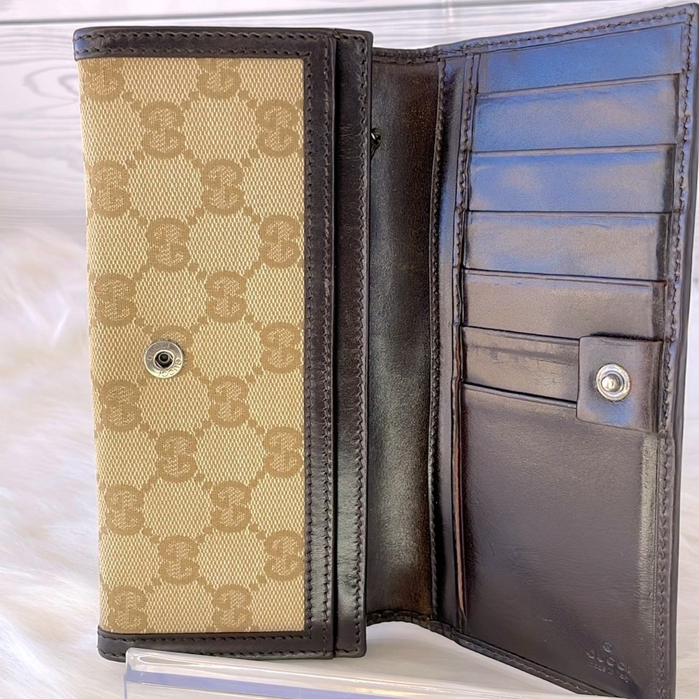 Gucci Monogram Canvas Long Fold Wallet - Picture 8 of 16